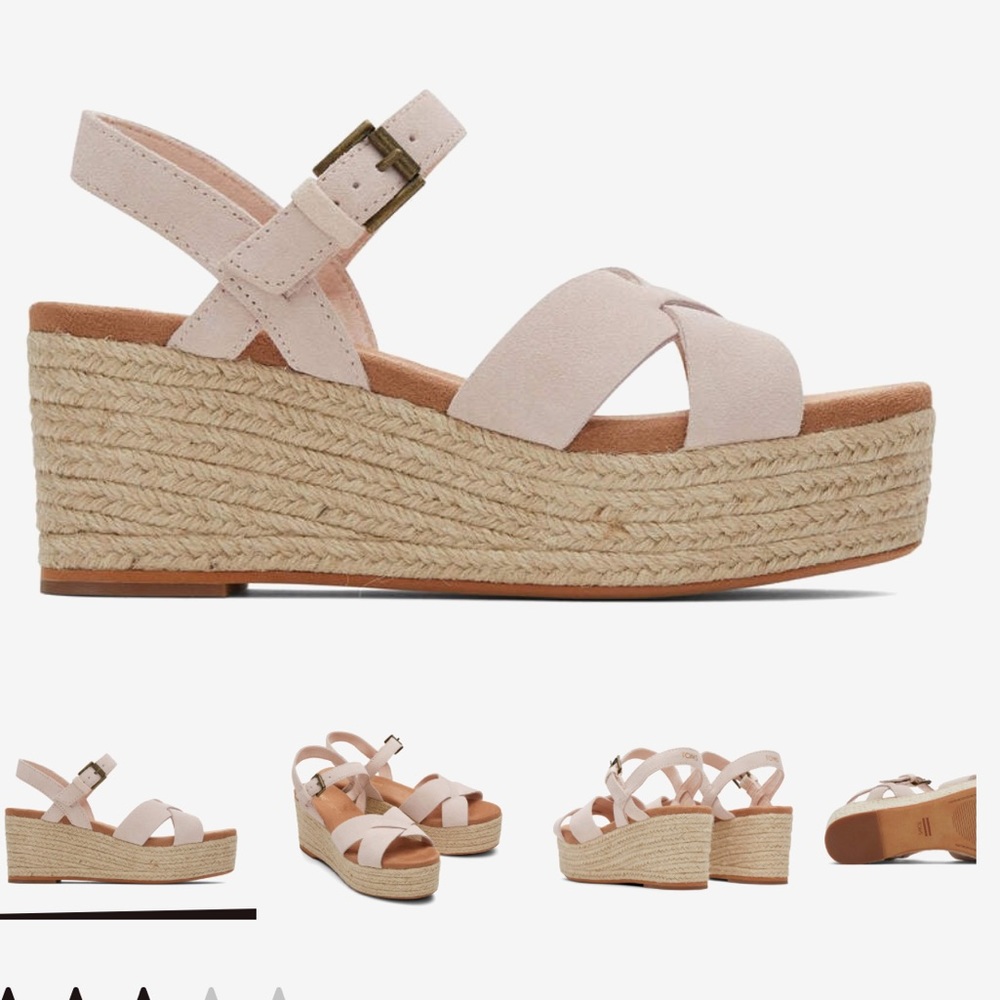 NWT TOMS Willow Peony Platform Sandals